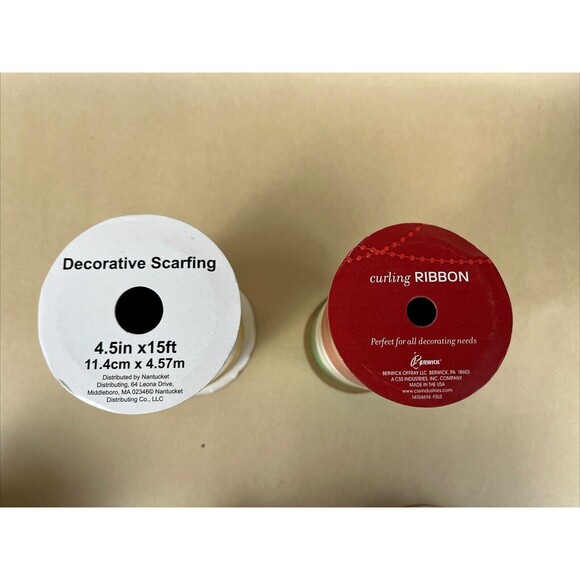 Vintage‎ New Crafting Holiday Christmas Ribbon Lot, Wire Edge Ribbon Floral - Picture 10 of 10